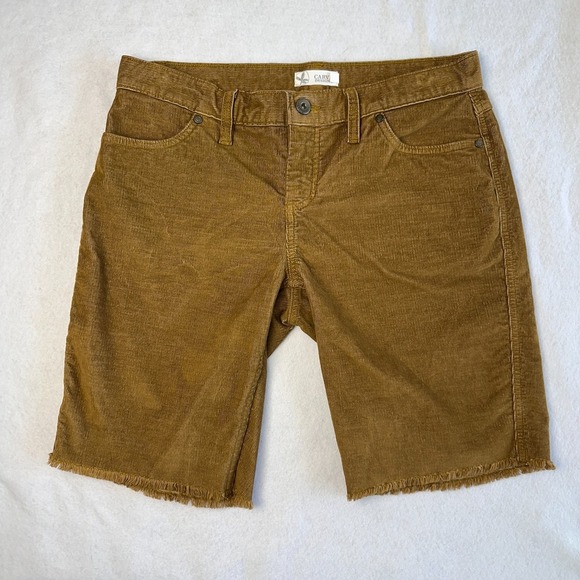 Carve Designs Oahu Corduroy Shorts Womens 2 Bermuda Brown 10 Inch Raw Hem Beach - Picture 1 of 11